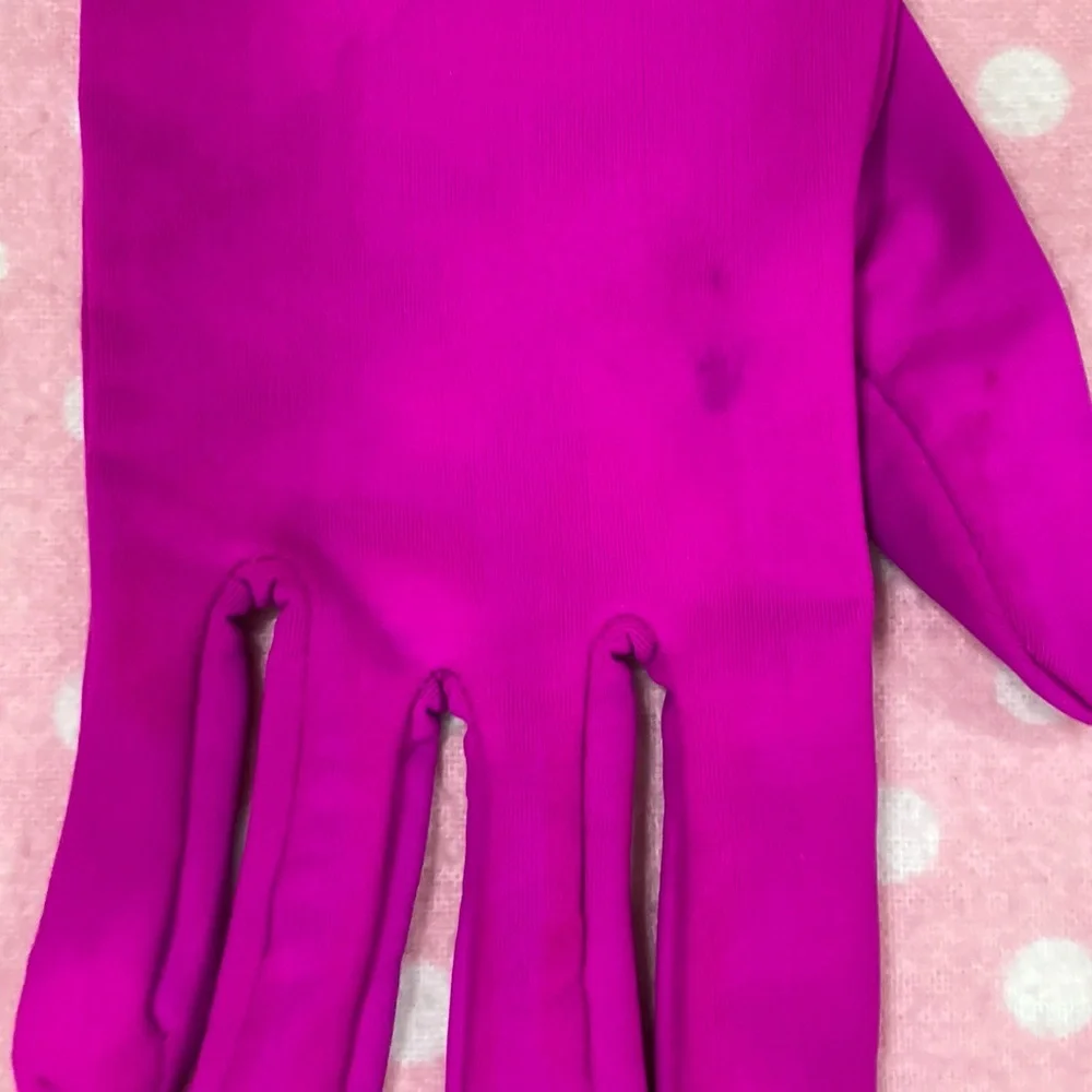 Vintage 80’s Bright pink gloves